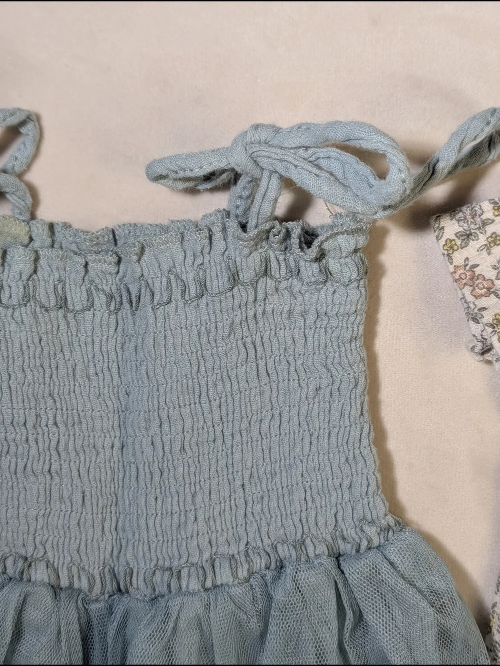 Baby Girls Two-Piece Bodysuit Set in Light Blue and Floral